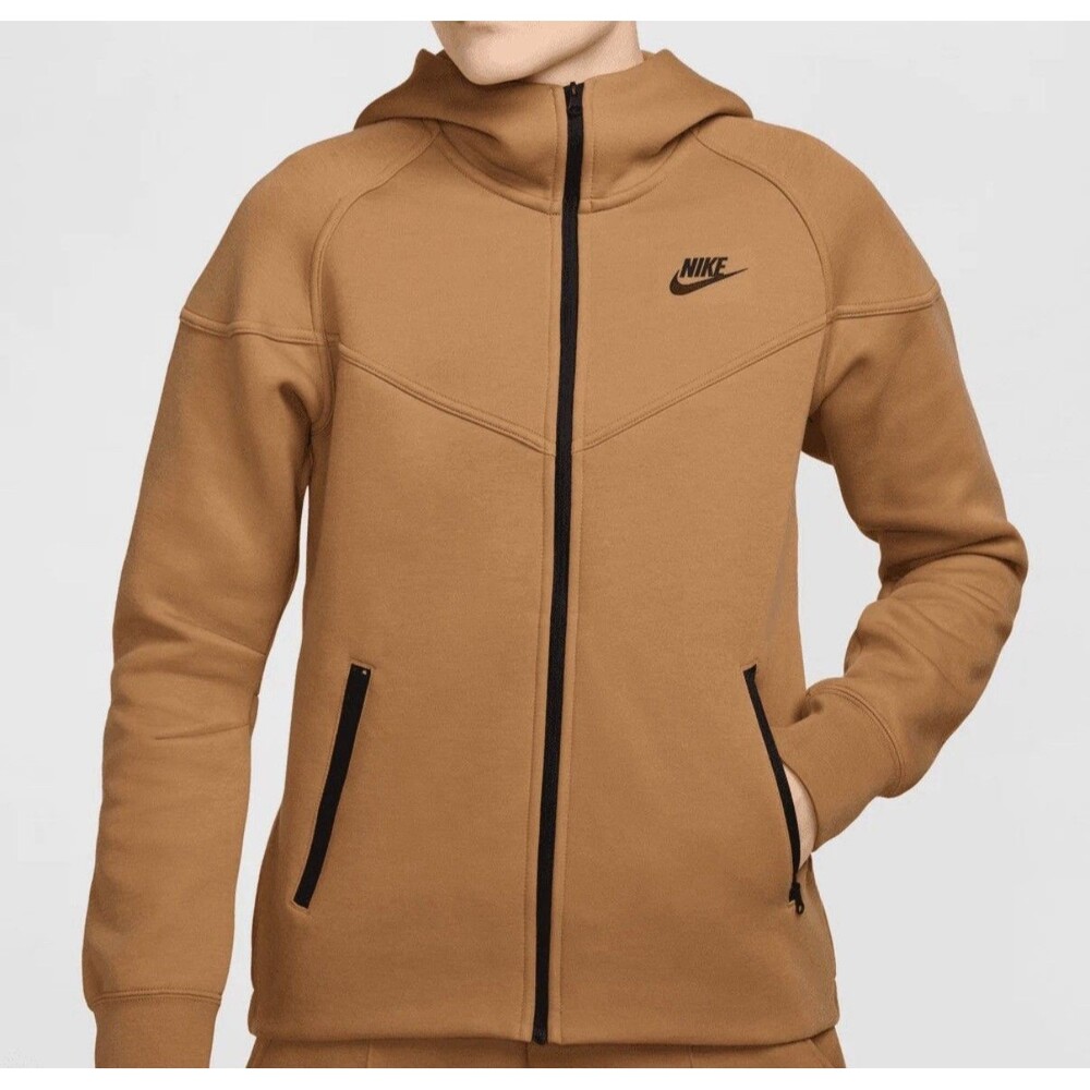 Nike Women's Tech Fleece FZ Windrunner Hoodie Jacket FB8338-224 Sz S flax NWT